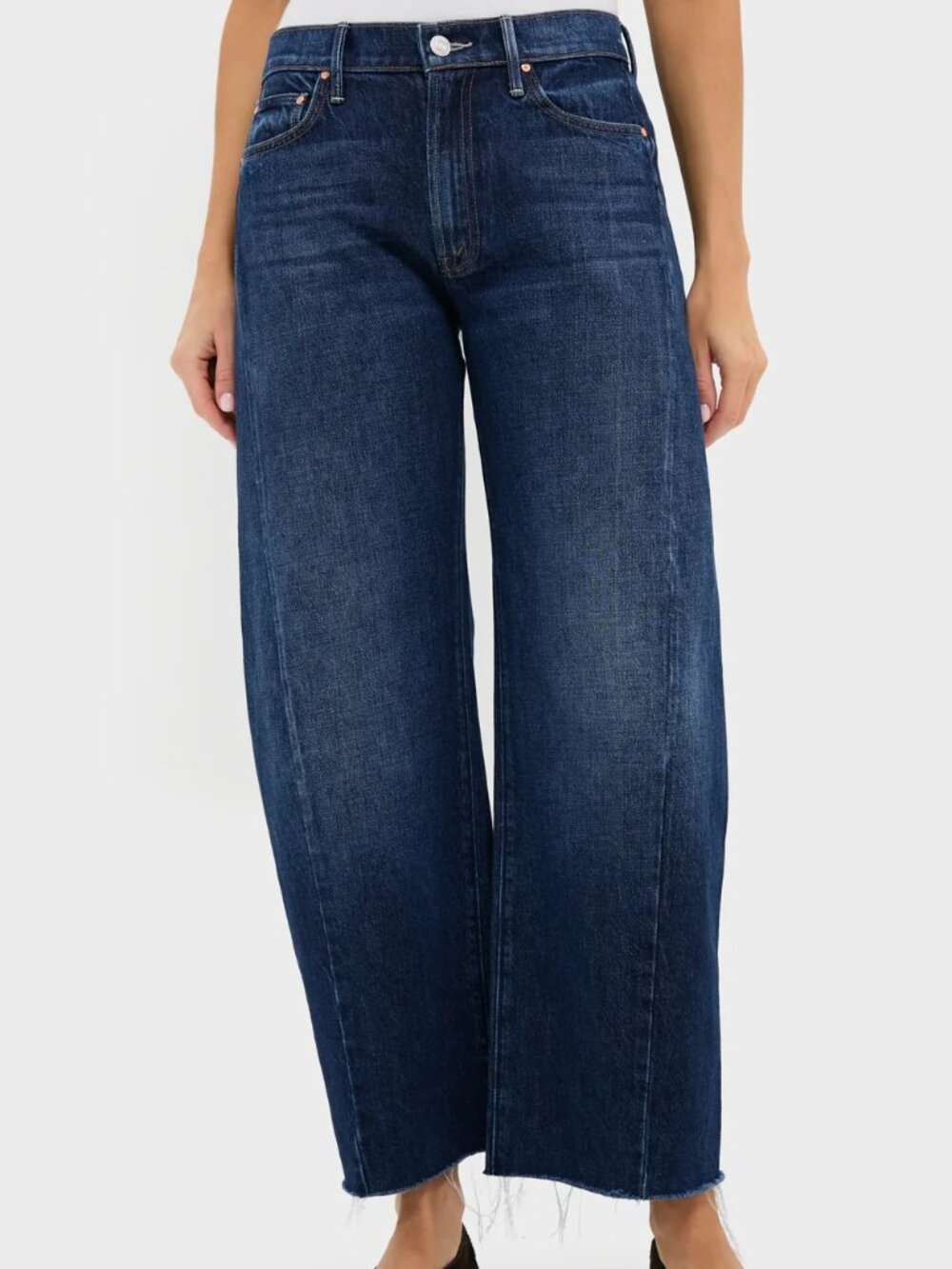 NWT Mother Unplugged The Mid Rise Full Pipe Flood Fray Size 26